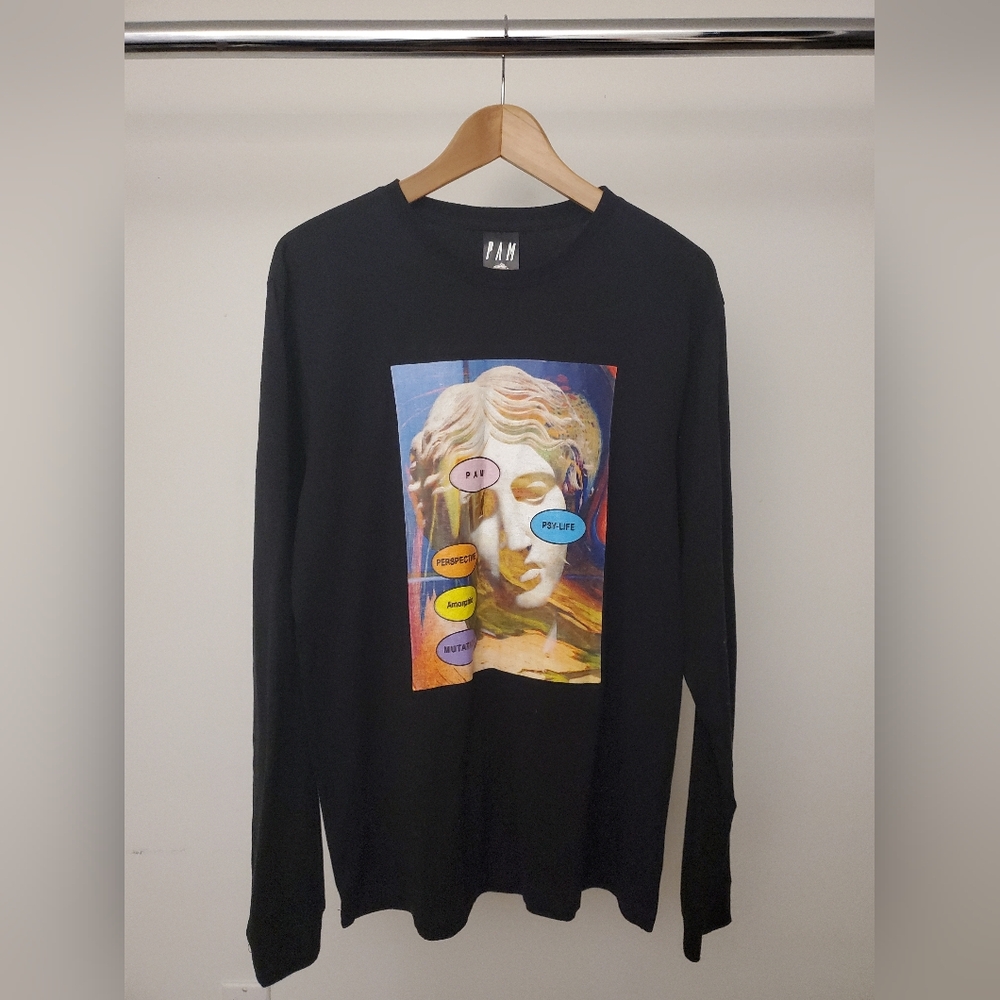 Perks And Mini Black Graphic Long Sleeve Shirt